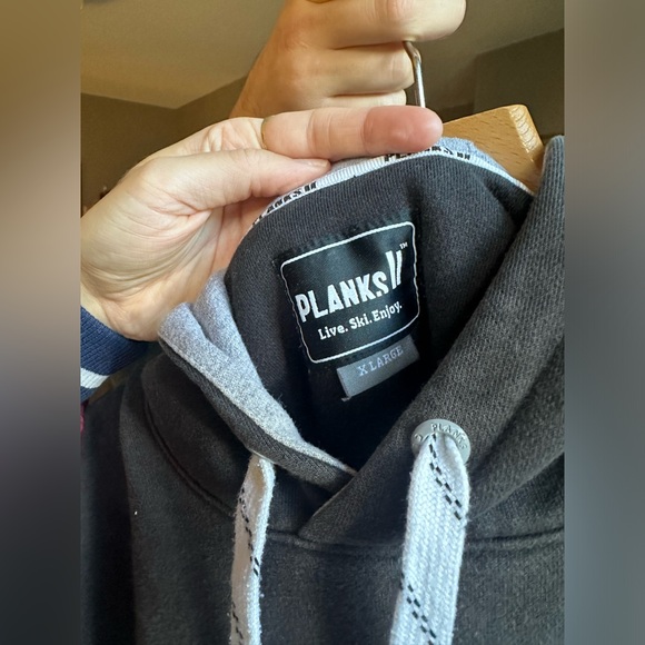 Planks extra large men’s ski/snowboard hoodie - Picture 3 of 3